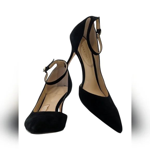 Ivanka Trump Britta D'Orsay Leather Black Women's Suede 3" Heel Size 8.5M /1W-9A - Picture 5 of 17